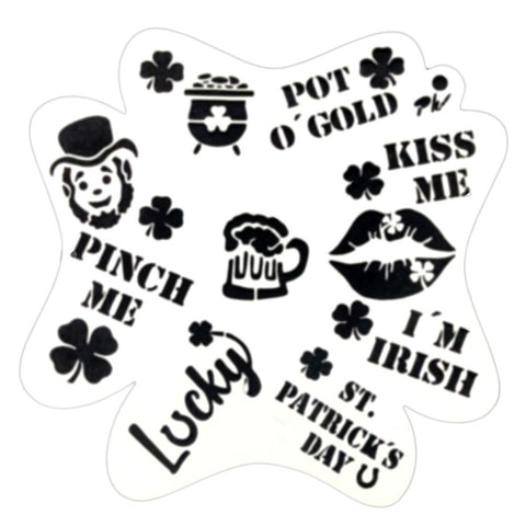 Frisbee stencils St. Patrick's Day