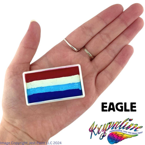 Kryvaline Face Paint Split Cake (Regular Line) - Eagle 30gr in hand