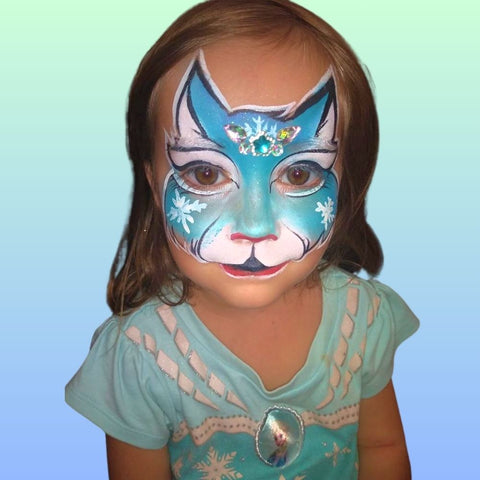 Ruth Deet Makeup Artist - Frozen Cat Face Paint Makeup Snow Kitten