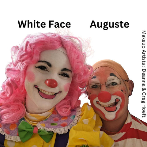 Greg and Deanna Hoeft Clown Makeup Auguste and White face