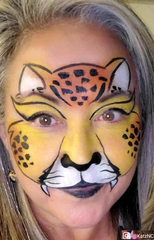 KatzNC face painting cheetah makeup