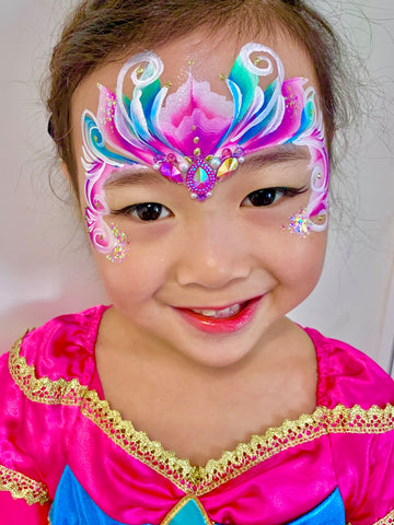 kiki lee flower princess face paint design