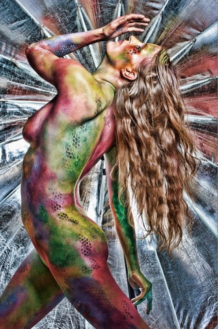 mila body painting by anna wilinski and santiago massano - strome photo