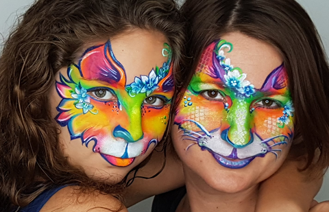 Anna Wilinski Tropical Cats Face Paint Ideas