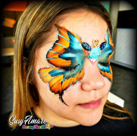 Rainbow Butterfly Face Paint Tutorial: Step by Step