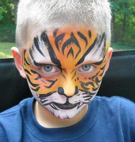 Anna Wilinski Wild Tiger Face Painting Idea