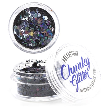 Art Factory | Loose Chunky Glitter - Raven (10ml jar) - Jest Paint Store