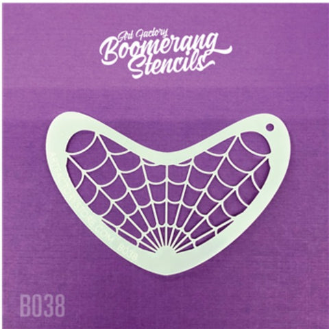 Art Factory | Boomerang Face Painting Stencil - Spiderweb (B038) - Jest Paint Store