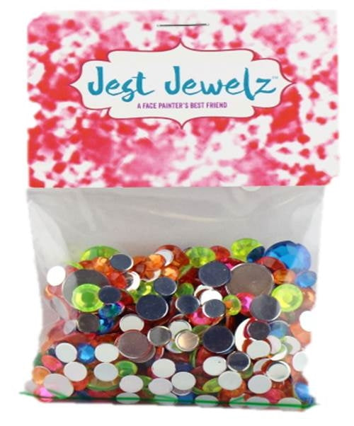 Jest Jewelz - Sticky Gems - Bold and Pastel Colors (Peel and Stick - 2  Tablespoons Approx 100 pcs.)