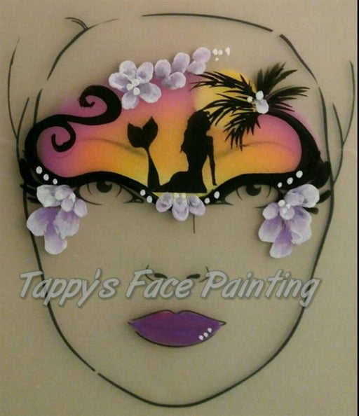 Topaz Stencils  Face Painting Stencil - Mermaid Toddlers - (01777) — Jest  Paint - Face Paint Store