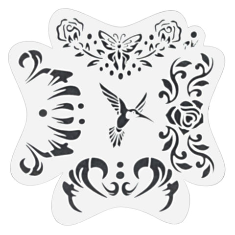 Art Factory  Glitter Tattoo Stencil - (184) Monarch Butterflies