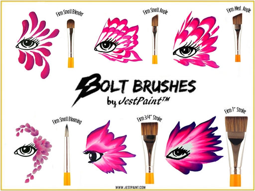 Shop BOLT Face Painting Brushes by Jest Paint - Small FIRM Blender (3/8") - Face Painting Brush - Jest Paint Bolt Brushes - Jest Paint - Face Paint Store