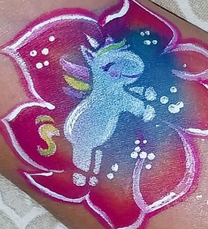 TAP 090 Face Painting Stencil - Chubby Little Unicorn — Jest Paint Store