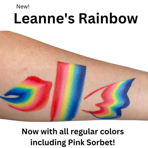 Leanne's Rainbow  Face Painting Brush with Golden Tacklon Bristles - —  Jest Paint - Face Paint Store