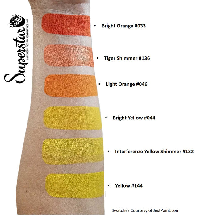 yellow paint swatches