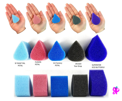 Art Factory  Blue High Density Face Painting Sponges - Petal (6 piece —  Jest Paint - Face Paint Store