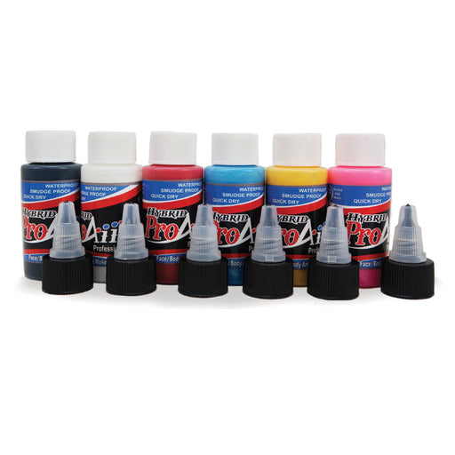 ProAiir Alcohol Based Hybrid Airbrush Paint Set  6 UV RAINBOW - 2oz B —  Jest Paint - Face Paint Store