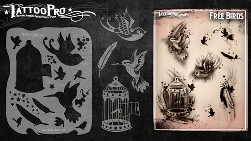 Tattoo Pro Stencils Series 8 Birds Of A Feather 