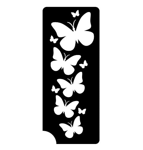 Butterfly Flock, large  Glitter Tattoo Stencil – Henna Caravan