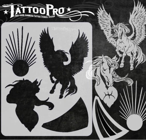 Amazon.com: Tattoo Pro Airbrush Stencil Series 1 - Chinese Dragon, Mylar  Airbrush Tattoo Template, Reusable Face Paint Stencil : Beauty & Personal  Care
