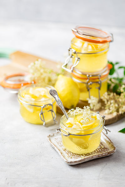 Plant based vegan lemon jelly