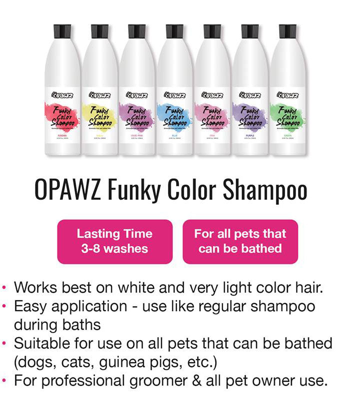 opawz shampooing couleur pour chien toilettage créatif