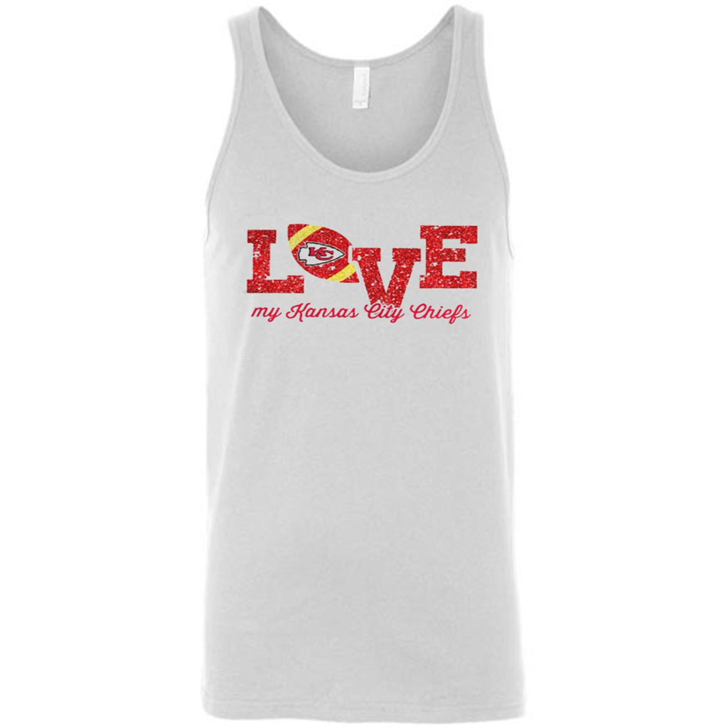 Love My Kansas City Chiefs - Canvas Unisex Tank Shirts