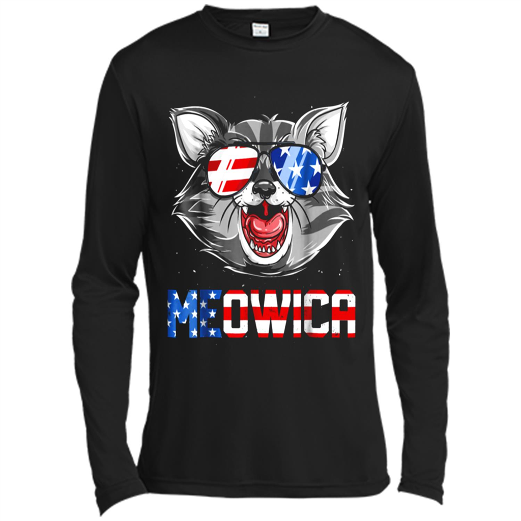 Meowica 4th Of July Shirt Merica Cat American - Canvas T-shirt