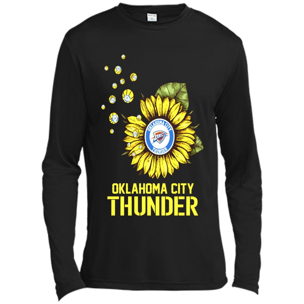 Oklahoma City Thunder Basketball Sunflower - Canvas T-shirt