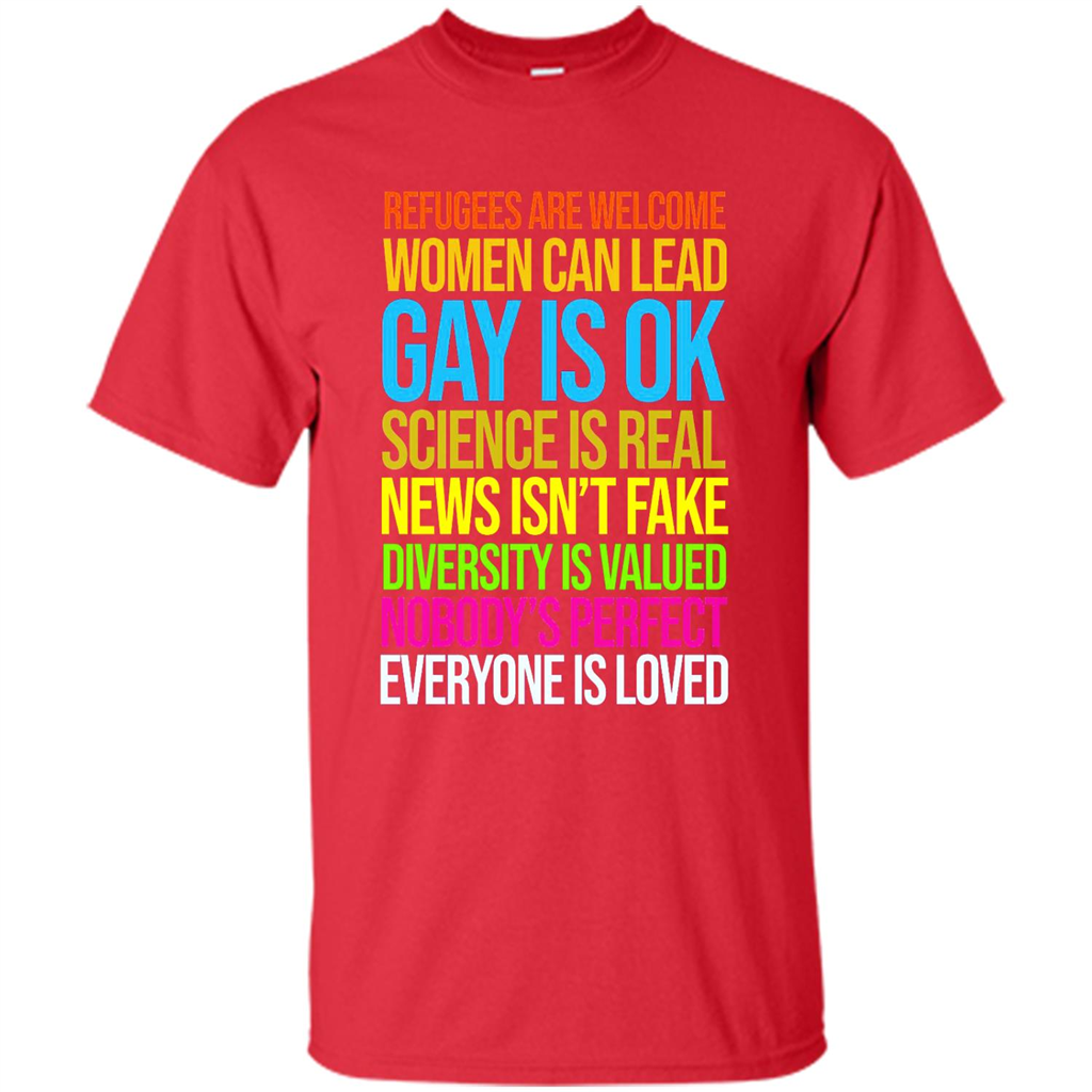 Anti Trump Shirt Science Refugees Love Rights Gay - Shirt