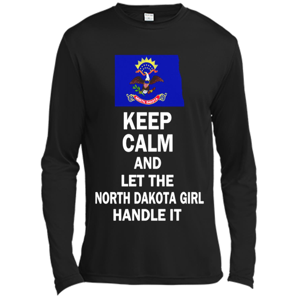 Keep Calm And Let The North Dakota Girl Handle It - Canvas T-shirt