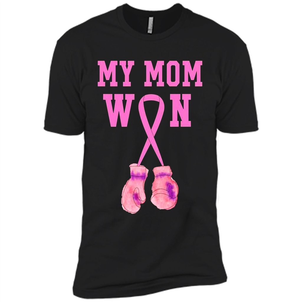 Breast Cancer Awareness - My Mom Won Pink Ribbon - Premium Short Sleeve T-shirt
