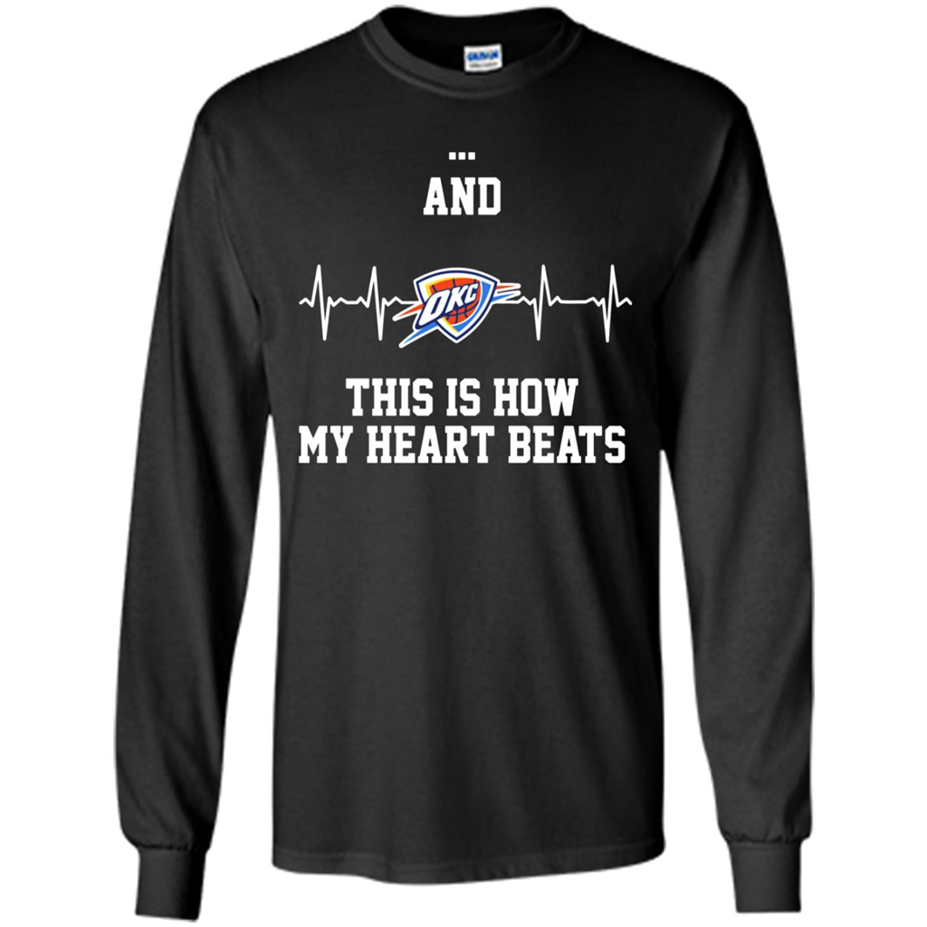Oklahoma City Thunder Heatbeat - And This Is How My Heart Beats - T-shirt