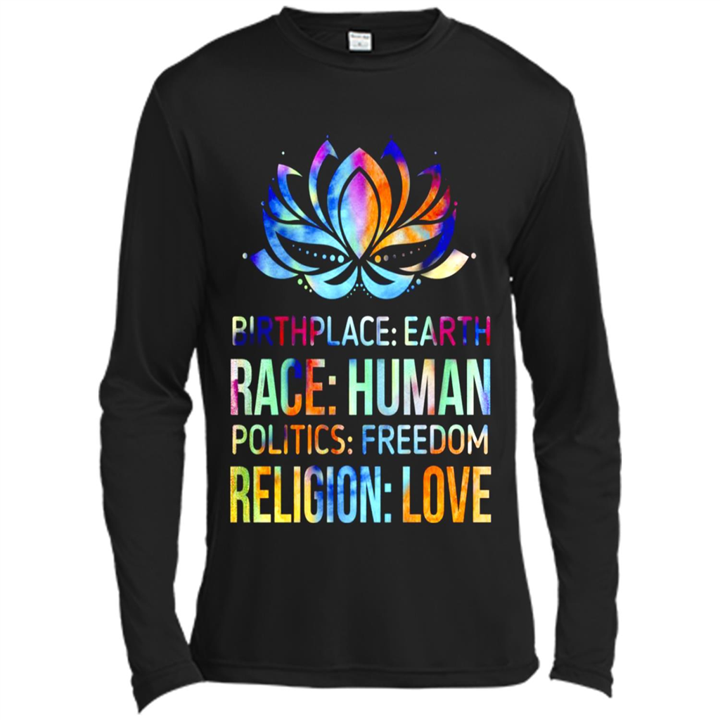 Birthplace Earth Race Human Politics Freedom Religion Love - Canvas T-shirt