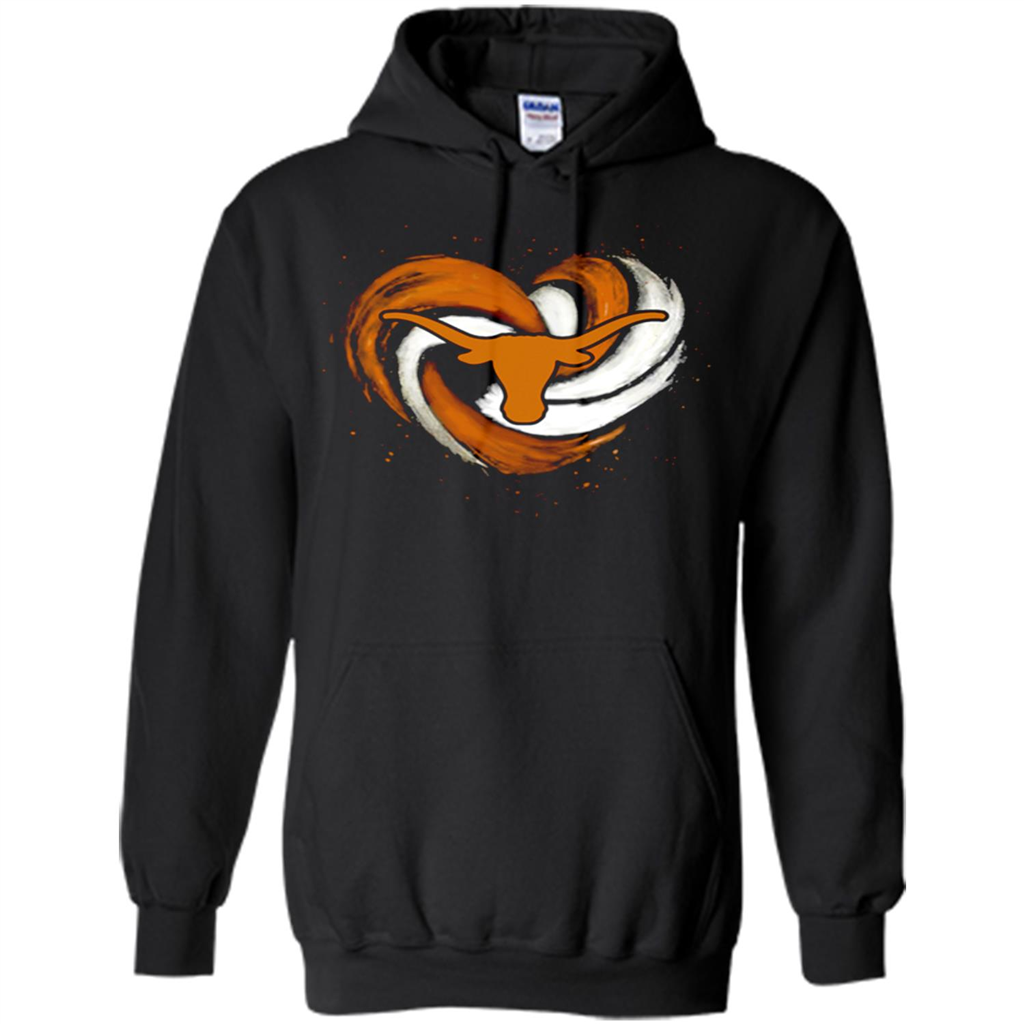 Love Hurricane Texas Longhorns Heart For Football Lovers - Shirts