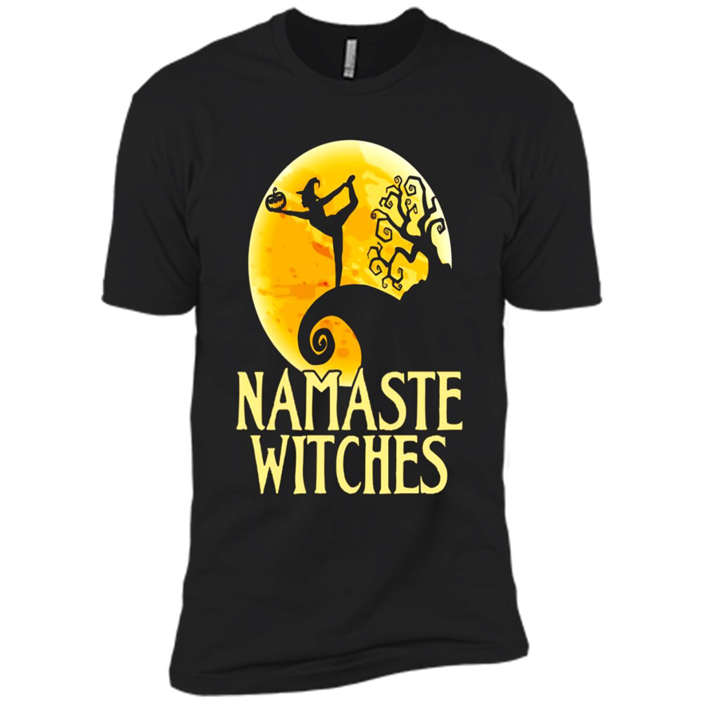 Namaste Witches Yoga Halloween Shirt - Premium Short Sleeve T-shirt