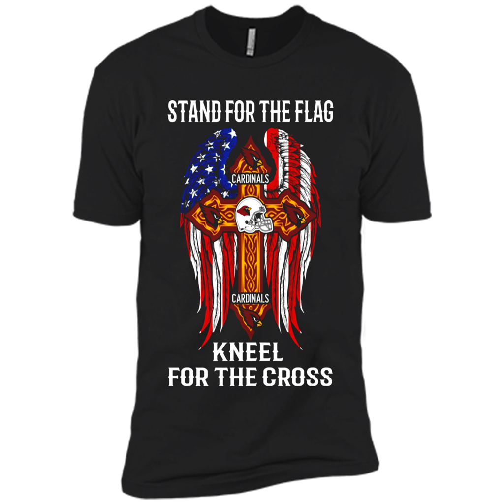 Arizona Cardinals Football Stand For The Flag Kneel For The Cross Shirts - Premium Short Sleeve T-shirt