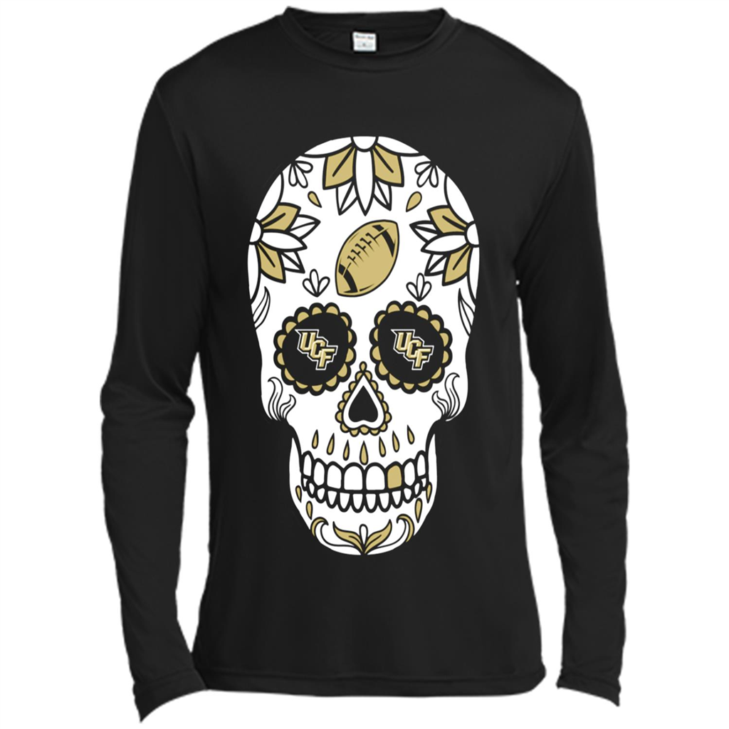 Ucf Knights Football Sugar Skull Day Of The Dead - Canvas T-shirt