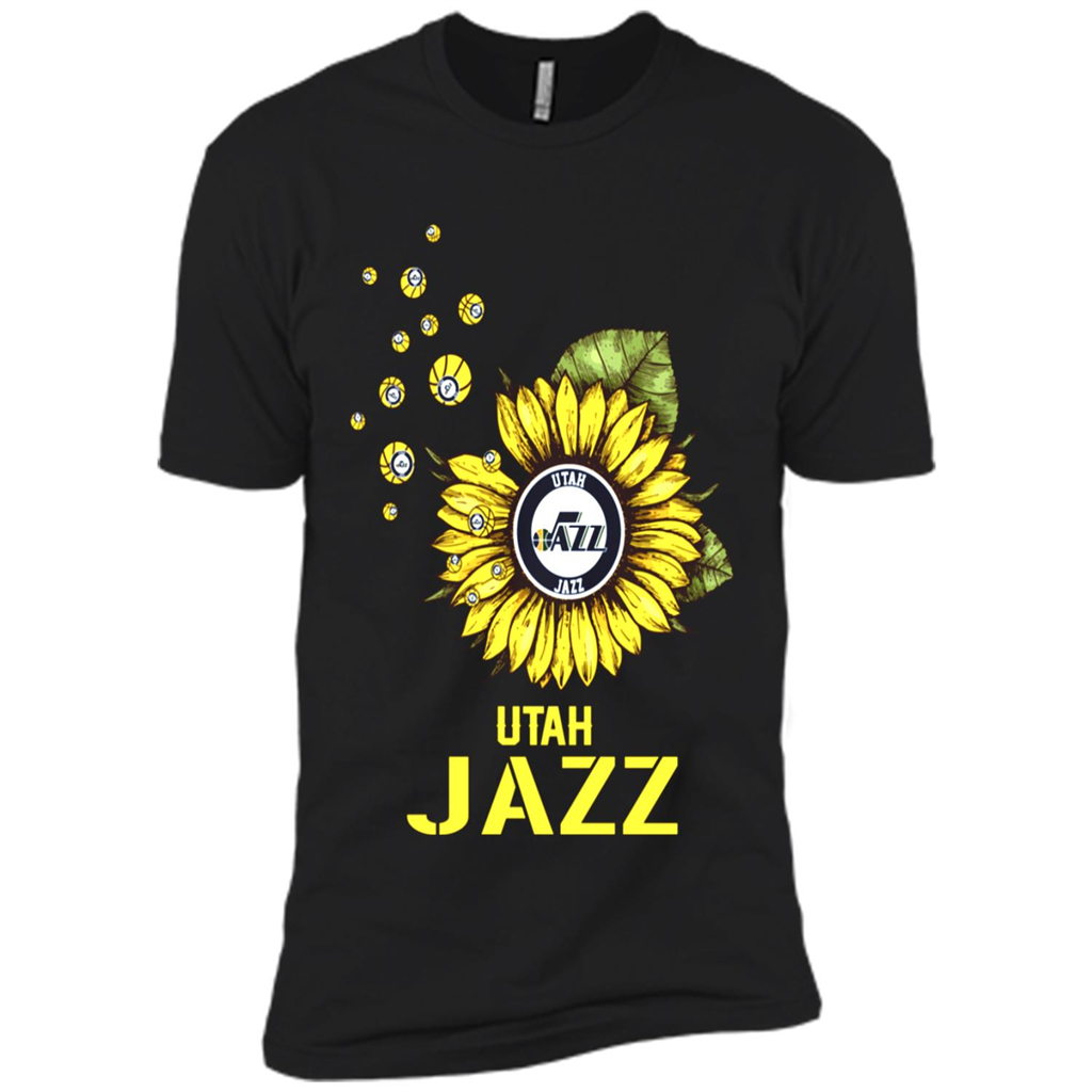 Utah Jazz Basketball Sunflower - Premium Short Sleeve T-shirt