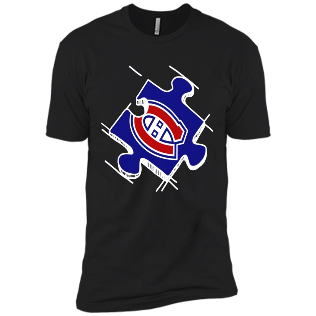 Montreal Canadiens Autism Puzzle Piece - Premium Short Sleeve T-shirt