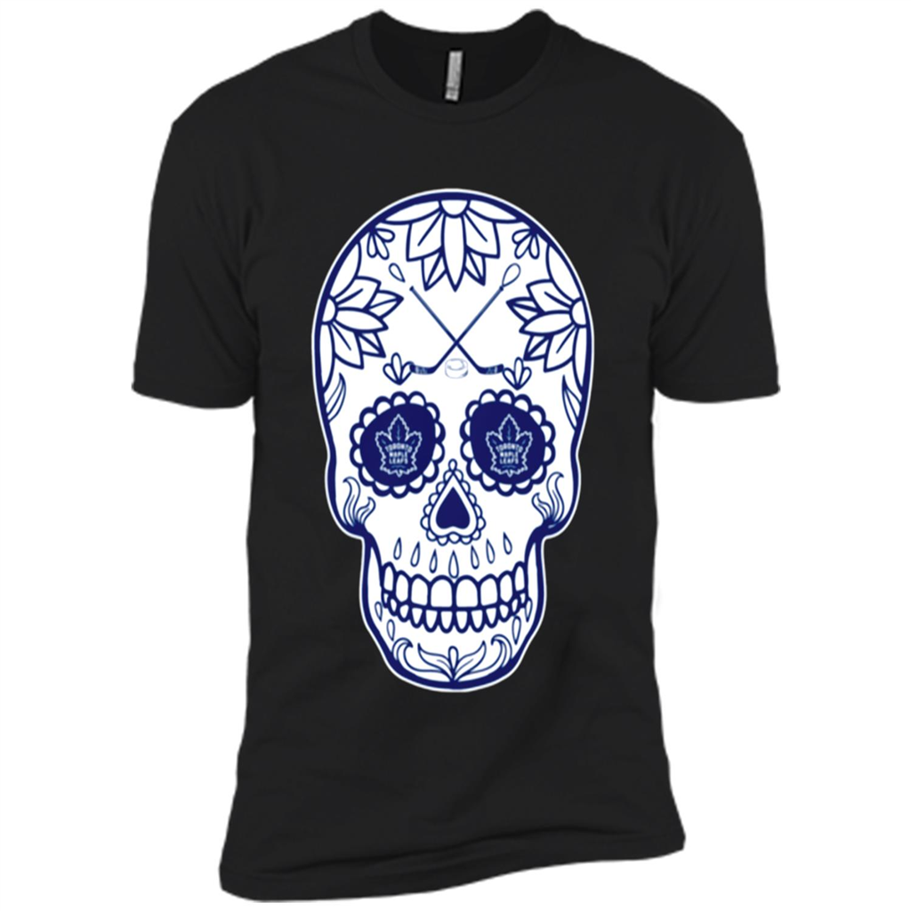 Toronto Maple Leafs Hockey Sugar Skull Day Of The Dead - Premium Short Sleeve T-shirt