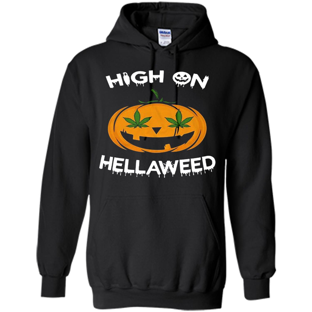 Weed Pumpkin High On Hellaweed - Shirts