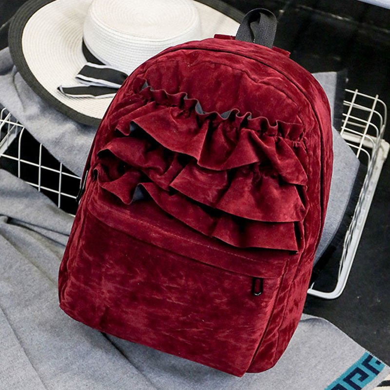 velvet school backpack