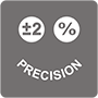 ±2% Precision