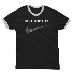 Just HODL It Adult Ringer T-Shirt