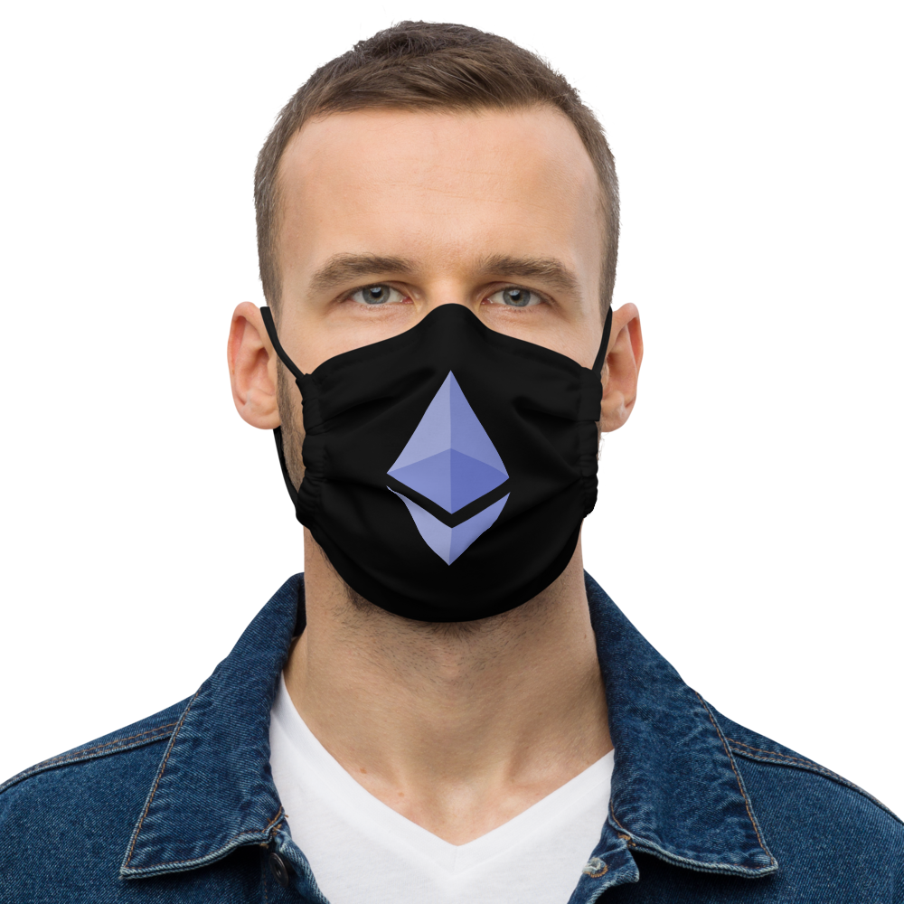 Ethereum ETH Premium Logo Face Mask: Black