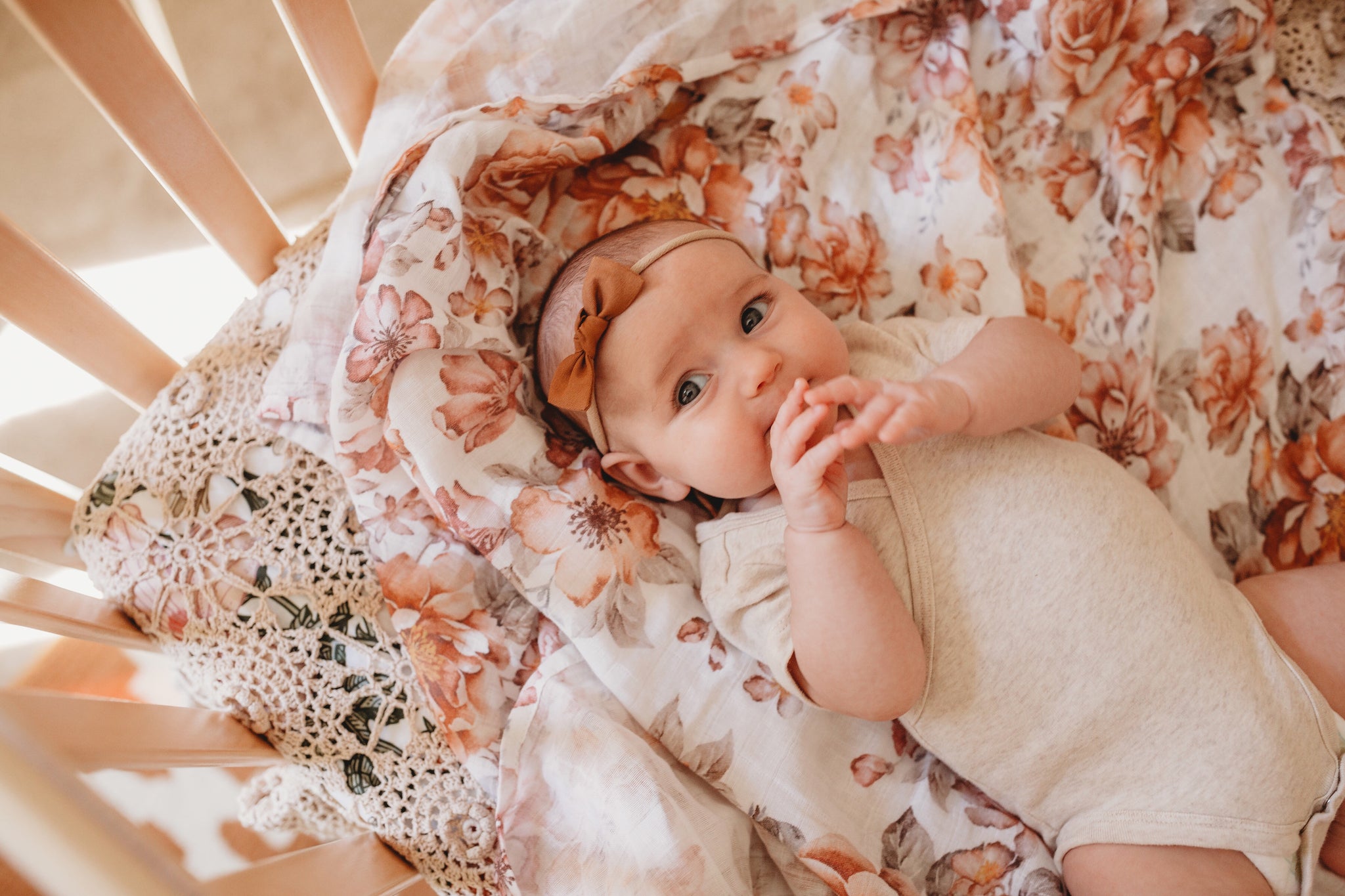 mini muslin blanket