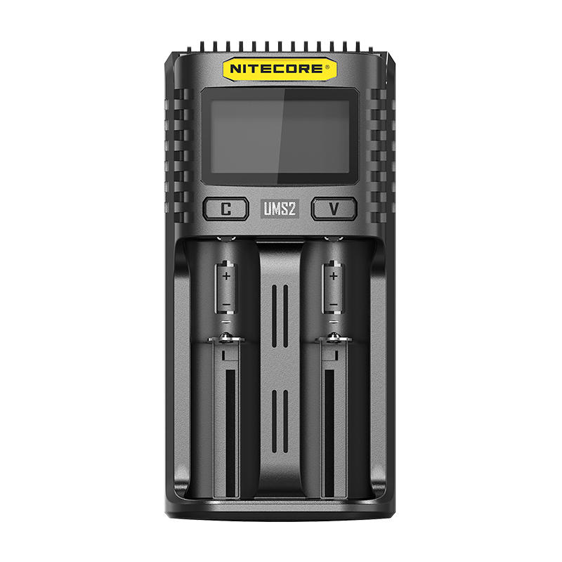 Nitecore Ums2 2 Slots Lcd Screen Battery Charger For