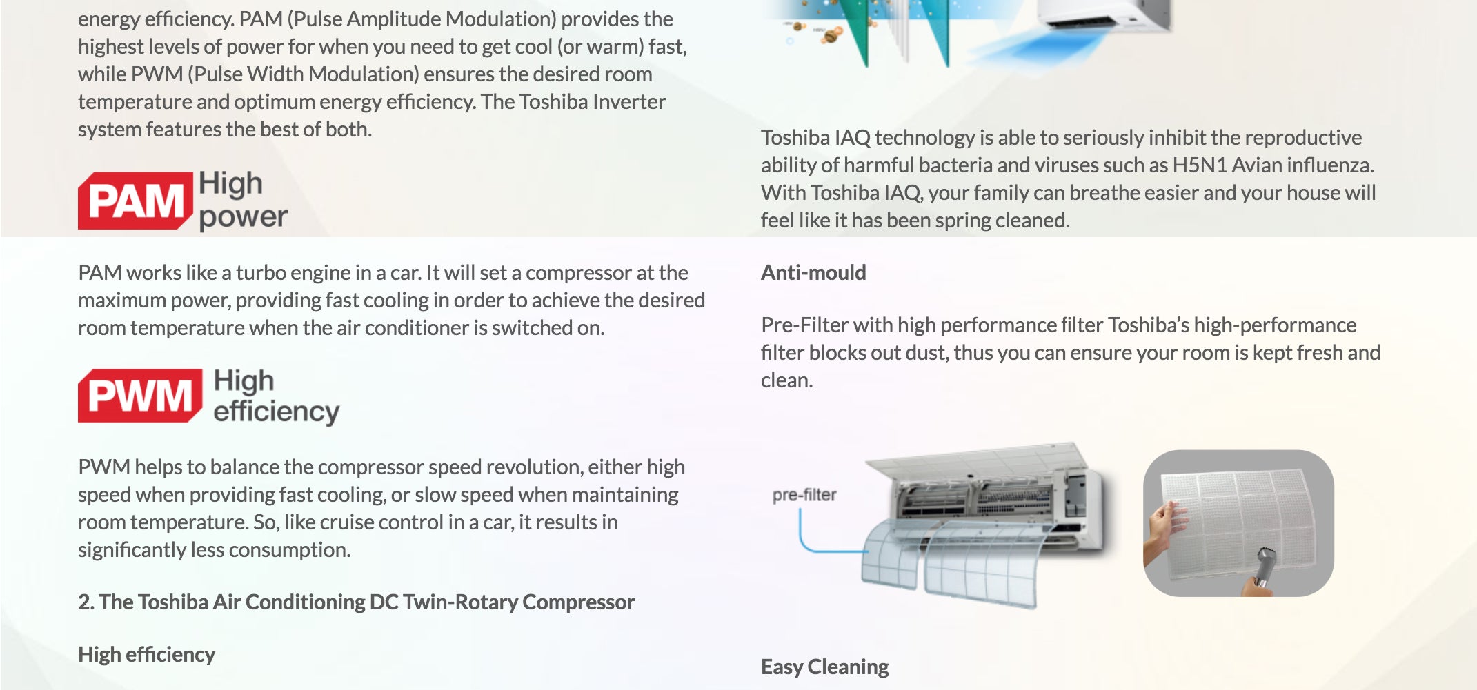 Toshiba 2-7kW Reverse Cycle Split Air Conditioner