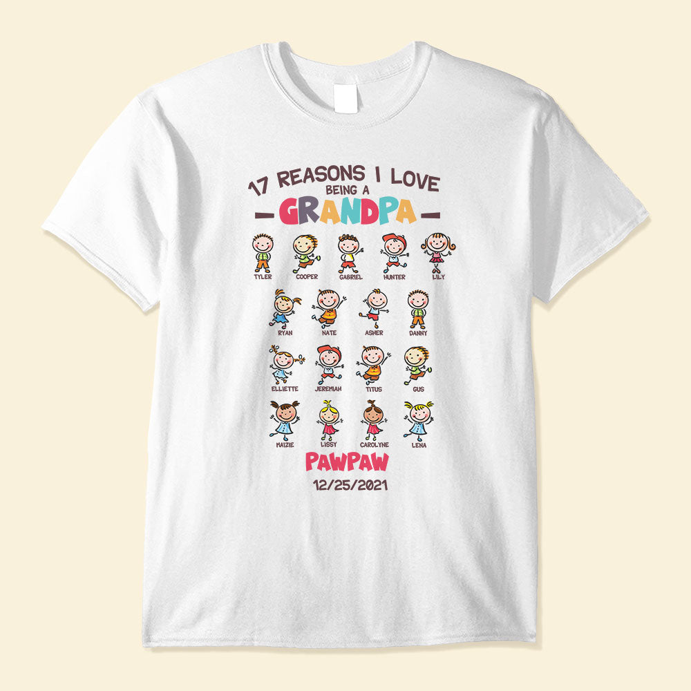 20 Reasons I Love Being A Grandpa Shirt, Father's Day Gift For Grandpa 2